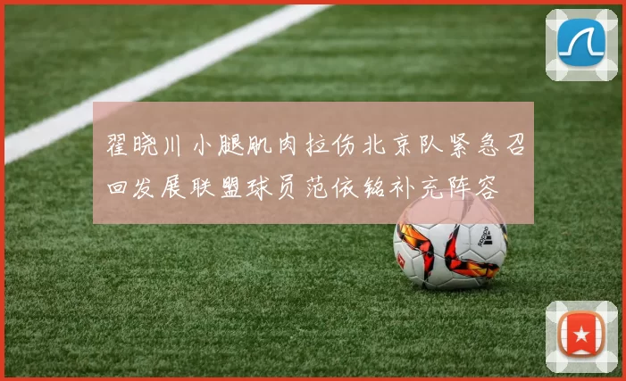 翟晓川小腿肌肉拉伤北京队紧急召回发展联盟球员范依铭补充阵容
